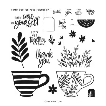 Stampin UP® case insert for Cup of Tea Stamp Set